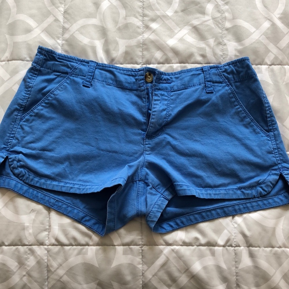 Blue corduroy shorts